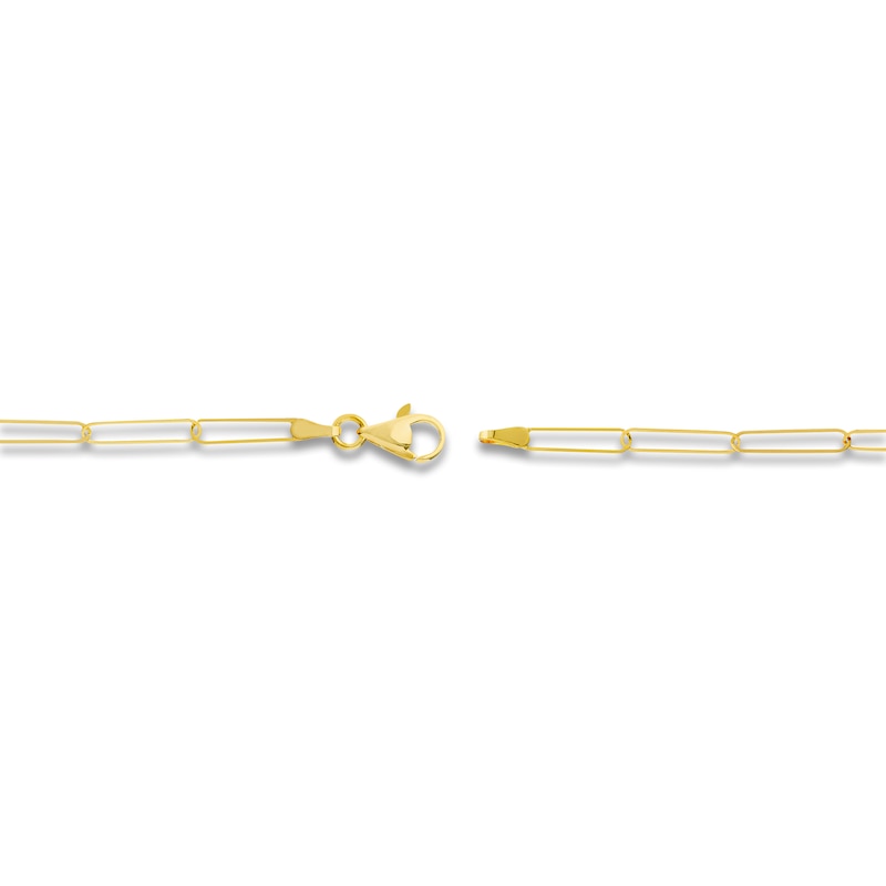 Main Image 3 of Solid Paperclip Chain Necklace 14K Yellow Gold 20&quot; 3.4mm