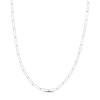 Thumbnail Image 1 of Solid Paperclip Chain Necklace 14K White Gold 16&quot; 3.4mm