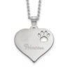 Thumbnail Image 1 of Heart with Paw Print Cut Out Pendant 18&quot;