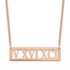 Thumbnail Image 1 of Roman Numeral Bar Necklace 18&quot;