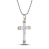 Thumbnail Image 2 of 1933 by Esquire Men's Diamond Cross Necklace 1/10 ct tw Round 14K Yellow Gold Plated/Sterling Silver 22&quot;