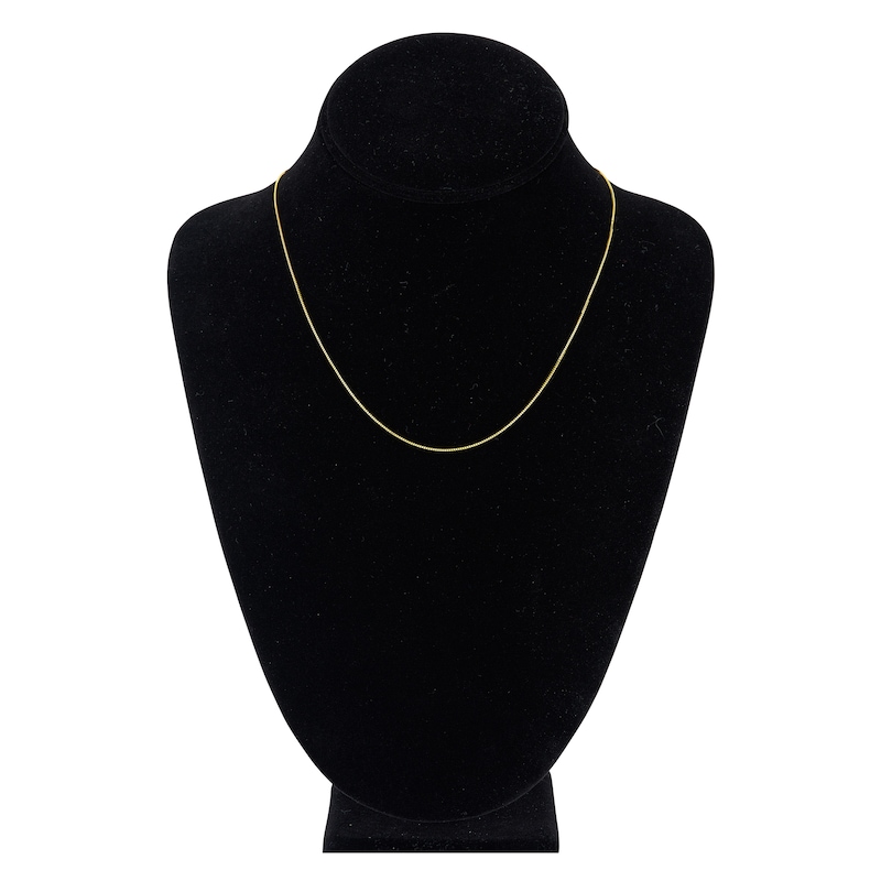 Main Image 4 of Solid Box Chain Necklace 14K Yellow Gold 18&quot; 0.66mm