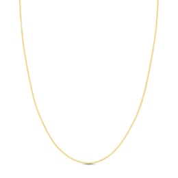 Round Solid Box Chain Necklace 14K Yellow Gold 20&quot; 1.75mm