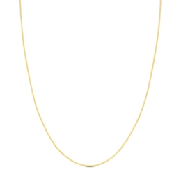 Round Solid Box Chain Necklace 14K Yellow Gold 24&quot; 1.75mm