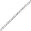 Thumbnail Image 2 of Diamond-Cut Solid Cable Chain Necklace 14K White Gold 20&quot; 1.05mm