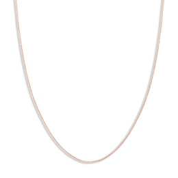 Diamond-Cut Solid Cable Chain Necklace 14K Rose Gold 20&quot; 1.05mm
