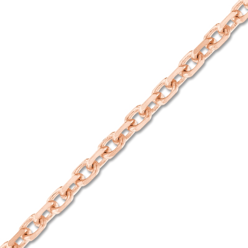 Diamond-Cut Solid Cable Chain Necklace 14K Rose Gold 20" 1.05mm