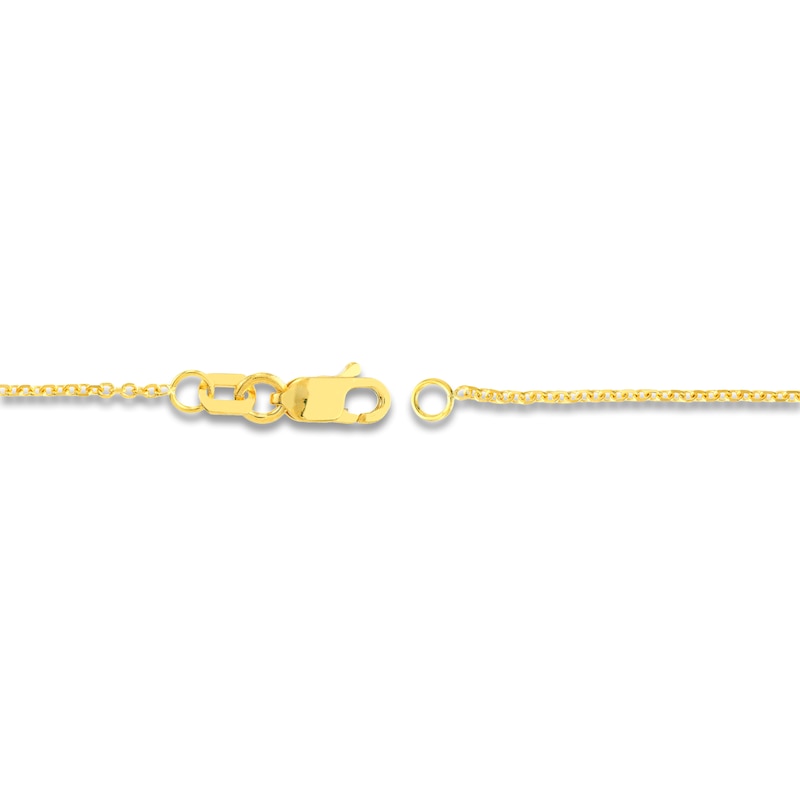 Solid Box Chain Necklace 14K Yellow Gold 24