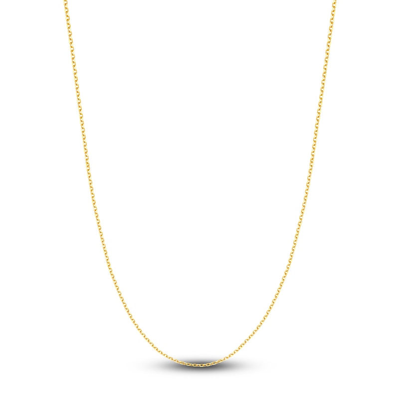 Diamond-Cut Solid Cable Chain Necklace 14K Yellow Gold 20