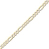 Thumbnail Image 1 of Solid Figaro Chain Necklace 14K Two-Tone Gold 22" 3.9mm