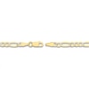 Thumbnail Image 2 of Solid Figaro Chain Necklace 14K Two-Tone Gold 22" 3.9mm