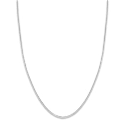 Round Solid Franco Chain Necklace 14K White Gold 20&quot; 1.2mm