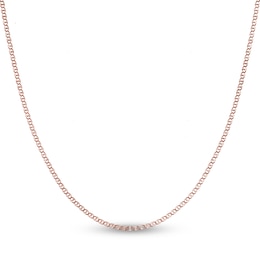 Flat Solid Mariner Chain Necklace 14K Rose Gold 16&quot; 2.2mm