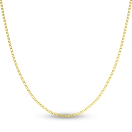 Flat Solid Mariner Chain Necklace 14K Yellow Gold 20&quot; 2.2mm