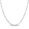 Thumbnail Image 1 of Solid Paperclip Chain Necklace 14K White Gold 16&quot; 3.85mm