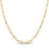 Thumbnail Image 1 of Solid Paperclip Chain Necklace 14K Yellow Gold 24&quot; 3.85mm