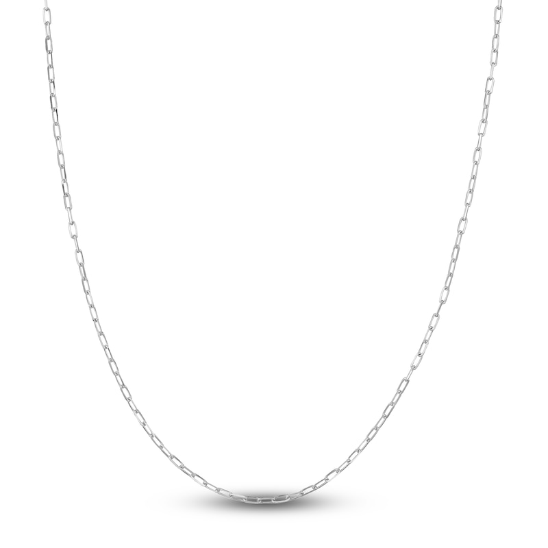 Main Image 1 of Solid Paperclip Chain Necklace 14K White Gold 22&quot; 1.95mm