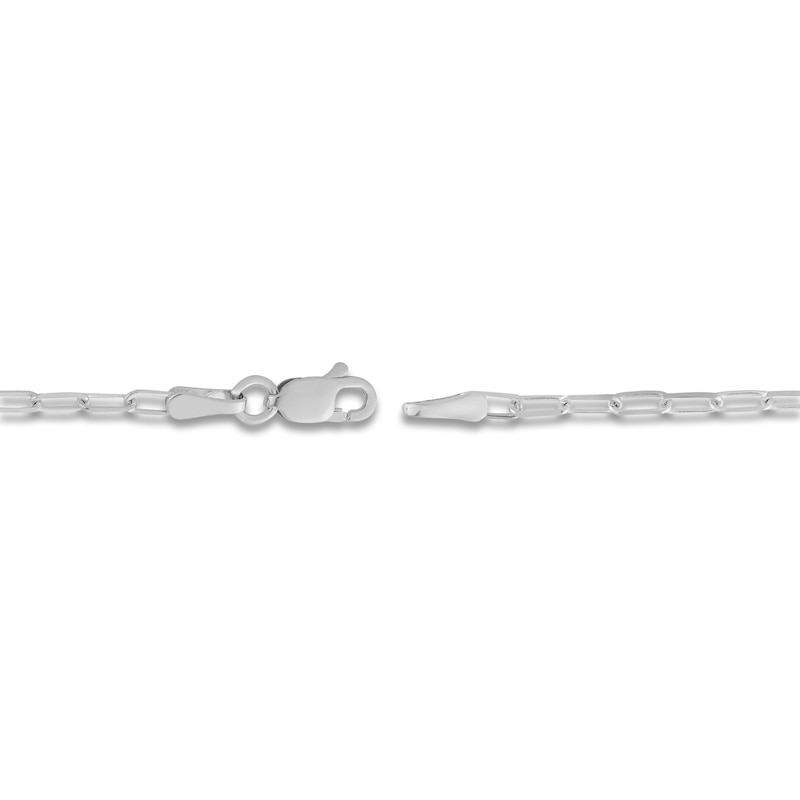 Main Image 3 of Solid Paperclip Chain Necklace 14K White Gold 22&quot; 1.95mm