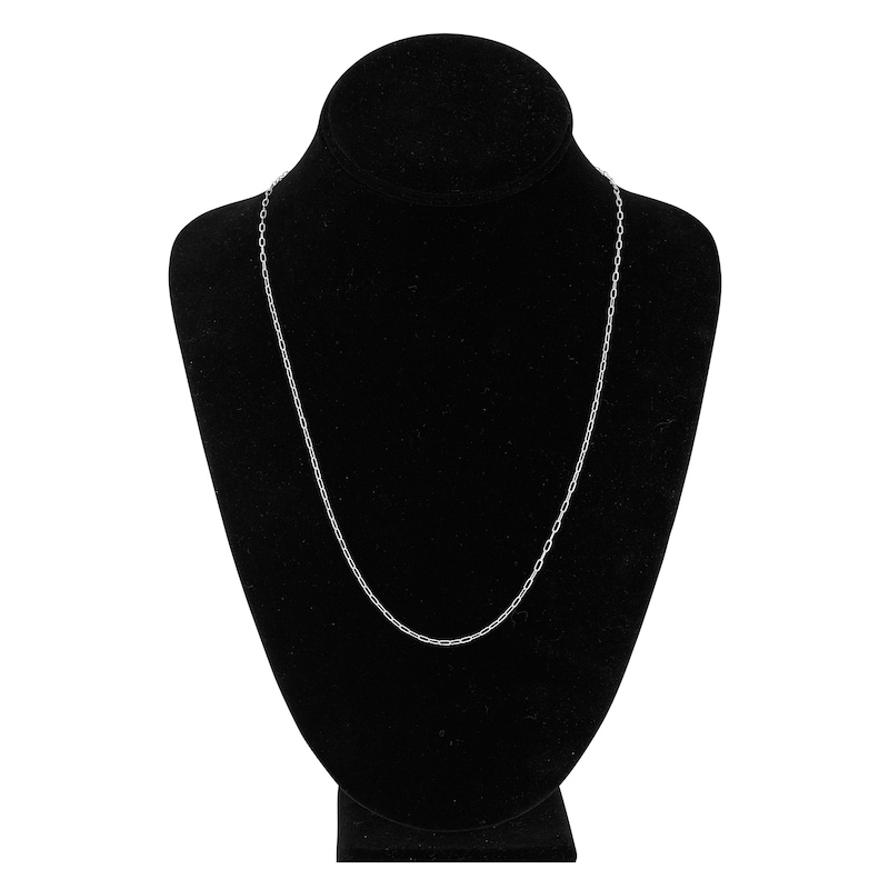 Main Image 4 of Solid Paperclip Chain Necklace 14K White Gold 22&quot; 1.95mm