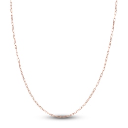 Solid Paperclip Chain Necklace 14K Rose Gold 16&quot; 1.95mm