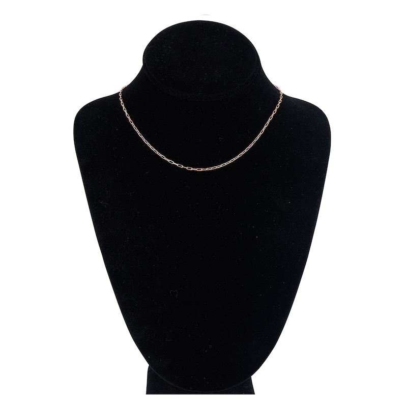 Main Image 4 of Solid Paperclip Chain Necklace 14K Rose Gold 16&quot; 1.95mm