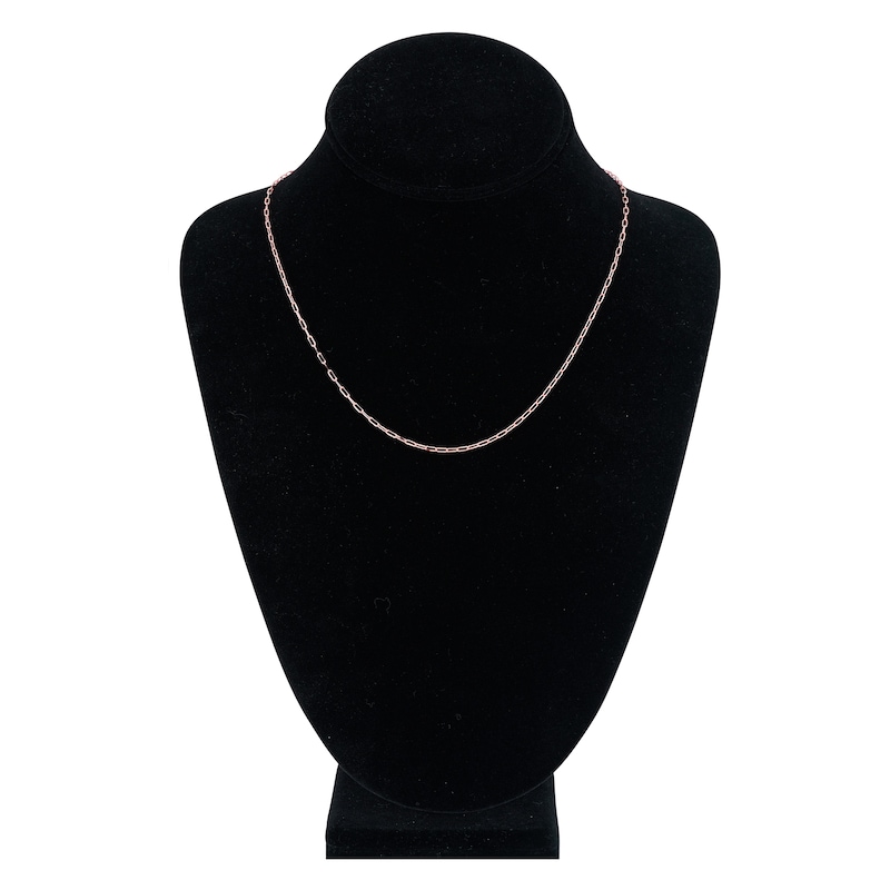 Solid Paperclip Chain Necklace 14K Rose Gold 18" 1.95mm