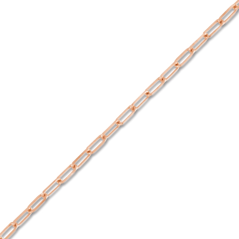 Solid Paperclip Chain Necklace 14K Rose Gold 20" 1.95mm