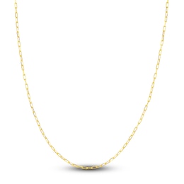 Solid Paperclip Chain Necklace 14K Yellow Gold 18&quot; 1.95mm