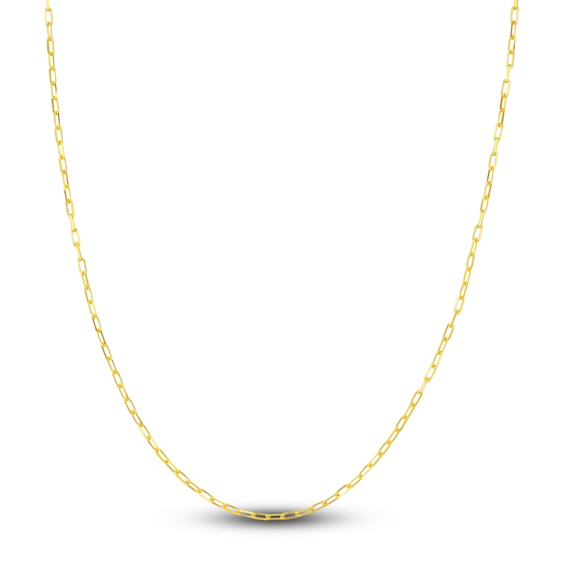 Solid Paperclip Chain Necklace 14K Yellow Gold 18" 1.95mm