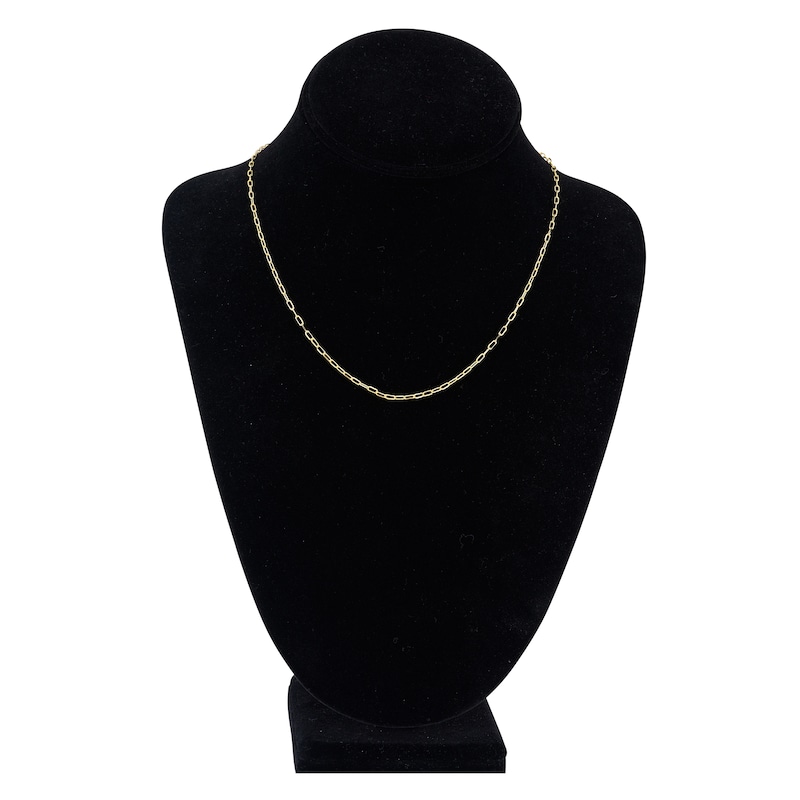 Solid Paperclip Chain Necklace 14K Yellow Gold 18" 1.95mm