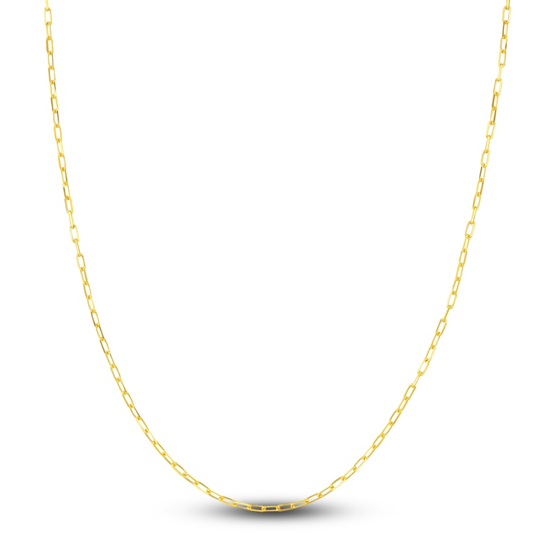 Solid Paperclip Chain Necklace 14K Yellow Gold 20" 1.95mm