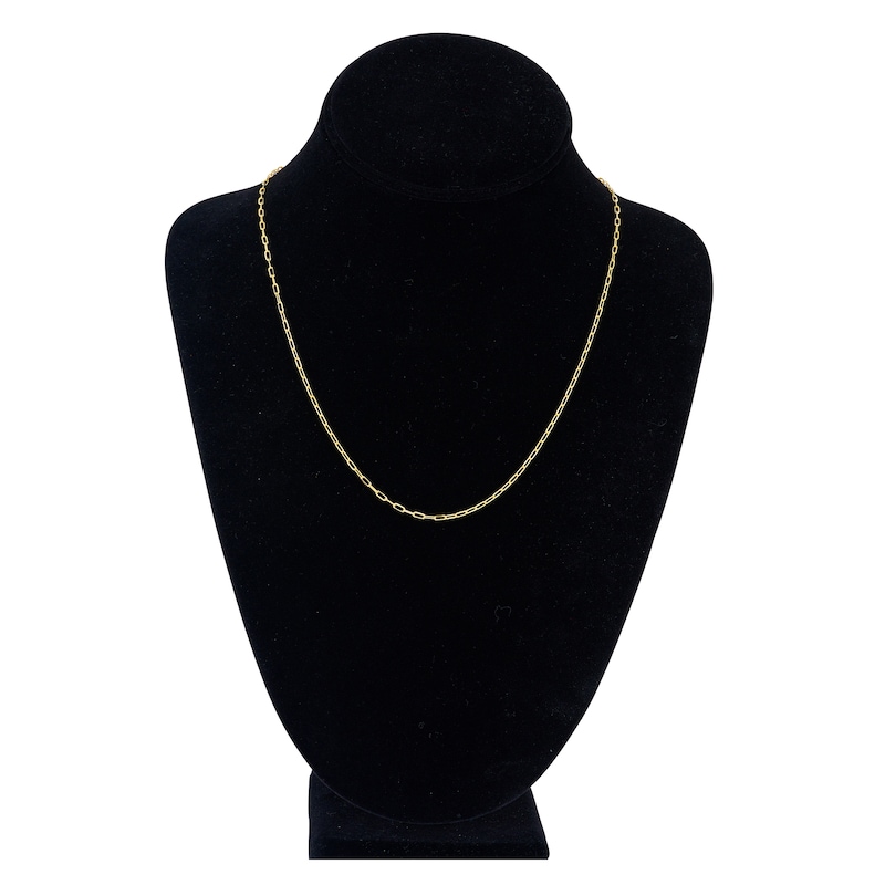Solid Paperclip Chain Necklace 14K Yellow Gold 20" 1.95mm
