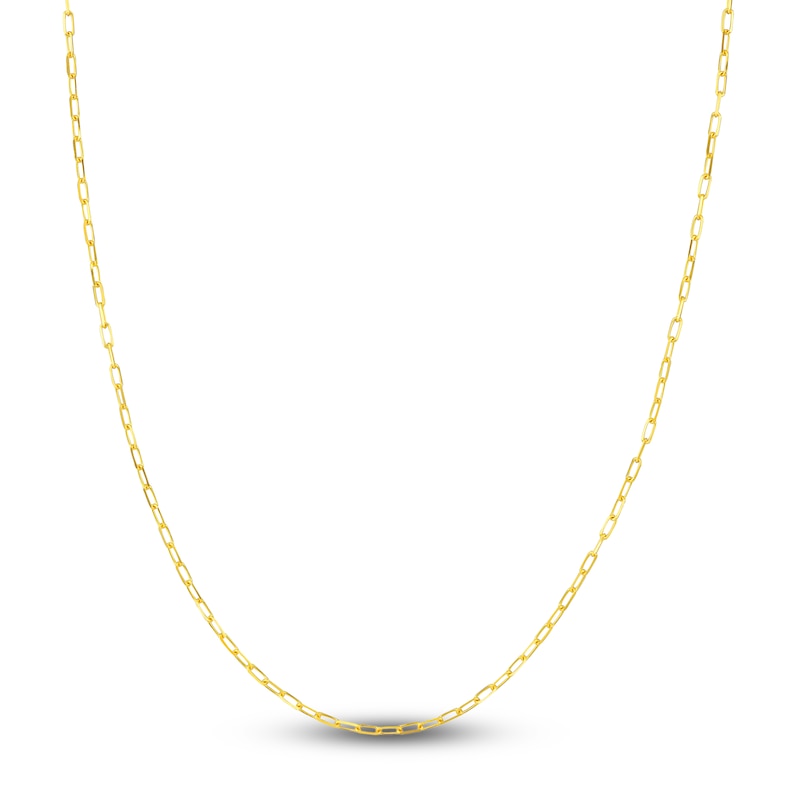 Solid Paperclip Chain Necklace 14K Yellow Gold 22" 1.95mm