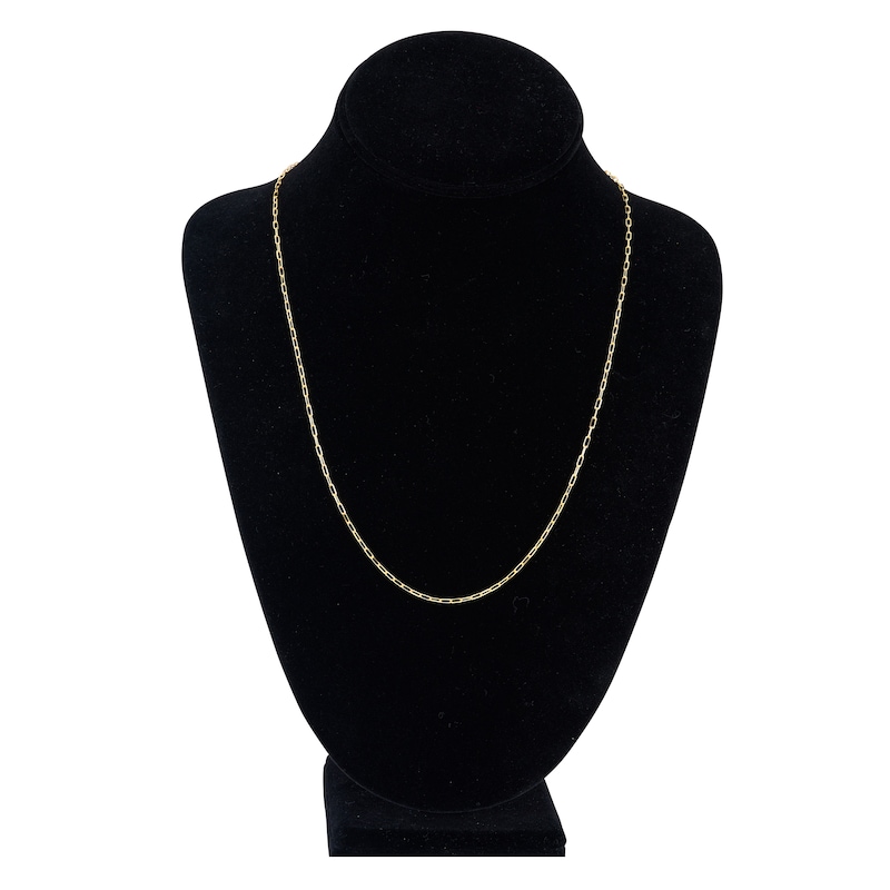 Solid Paperclip Chain Necklace 14K Yellow Gold 22" 1.95mm