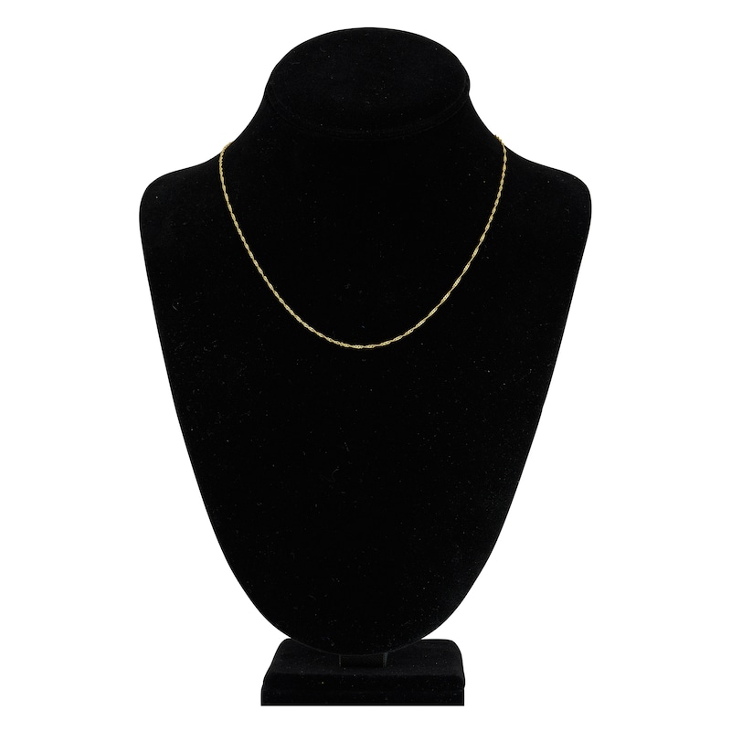 Main Image 4 of Solid Singapore Chain Necklace 14K Yellow Gold 18&quot; 1.15mm