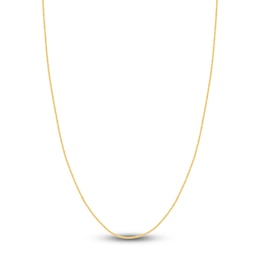 Round Solid Wheat Chain Necklace 14K Yellow Gold 18&quot; 1.5mm