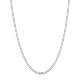 Hollow Snake Chain Necklace 14K White Gold 20&quot; 1.4mm