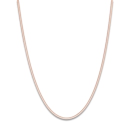 Hollow Snake Chain Necklace 14K Rose Gold 16&quot; 1.4mm