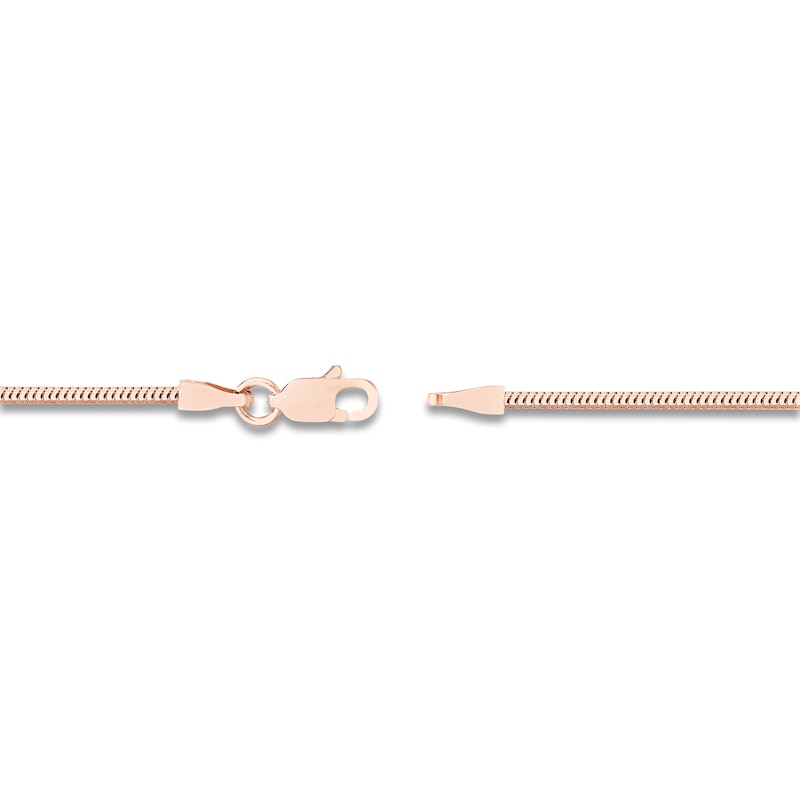 Main Image 3 of Hollow Snake Chain Necklace 14K Rose Gold 18&quot; 1.4mm