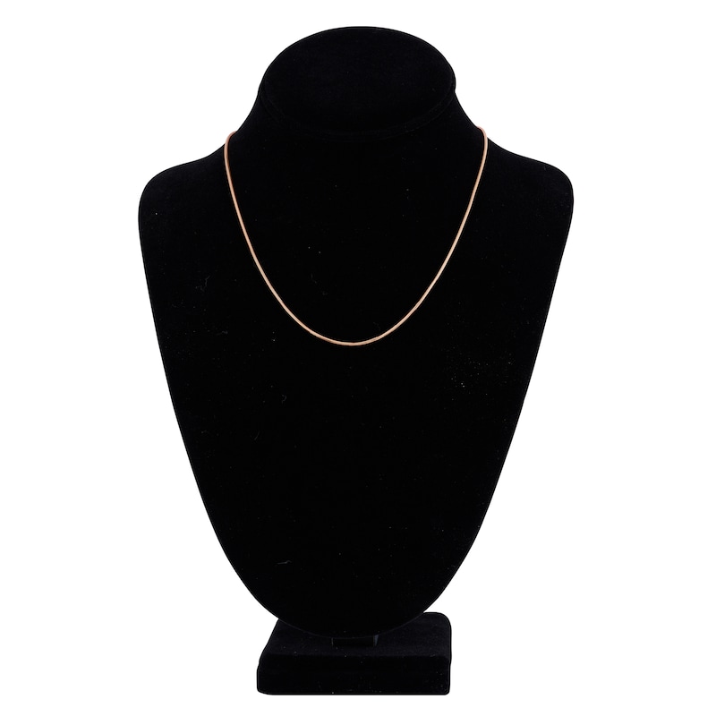 Main Image 4 of Hollow Snake Chain Necklace 14K Rose Gold 18&quot; 1.4mm