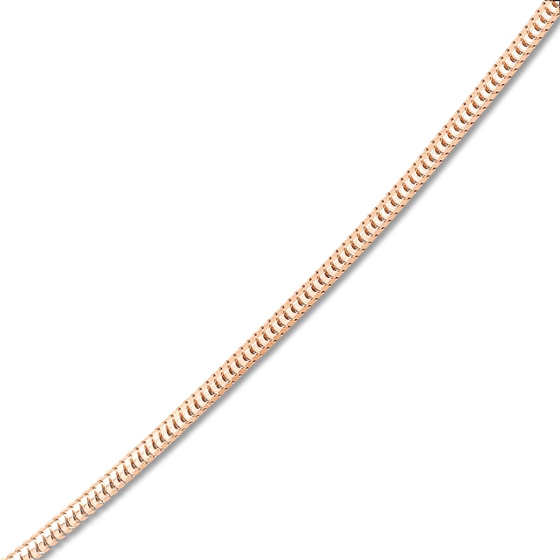 Hollow Snake Chain Necklace 14K Rose Gold 20" 1.4mm