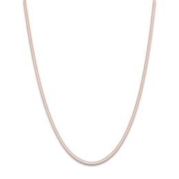 Hollow Snake Chain Necklace 14K Rose Gold 24&quot; 1.4mm