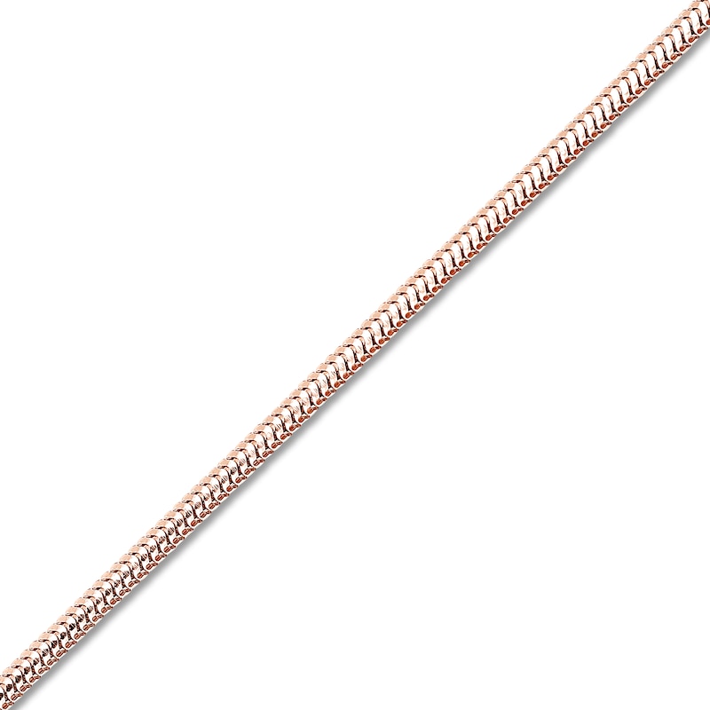 Main Image 2 of Hollow Snake Chain Necklace 14K Rose Gold 24&quot; 1.4mm