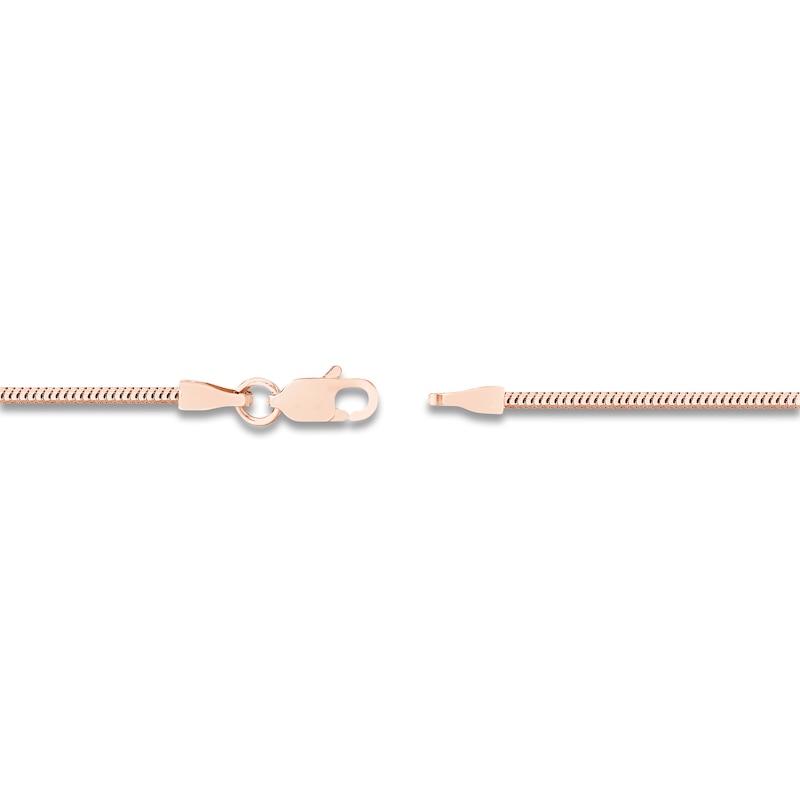 Main Image 3 of Hollow Snake Chain Necklace 14K Rose Gold 24&quot; 1.4mm