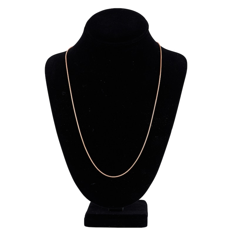 Main Image 4 of Hollow Snake Chain Necklace 14K Rose Gold 24&quot; 1.4mm