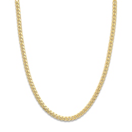 Solid Curb Link Necklace 14K Yellow Gold 26&quot; 5mm