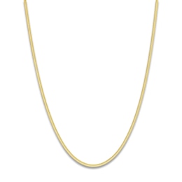 Hollow Snake Chain Necklace 14K Yellow Gold 16&quot; 1.4mm