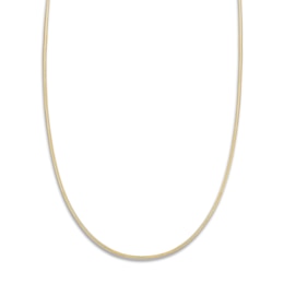 Hollow Snake Chain Necklace 14K Yellow Gold 18&quot; 1.4mm