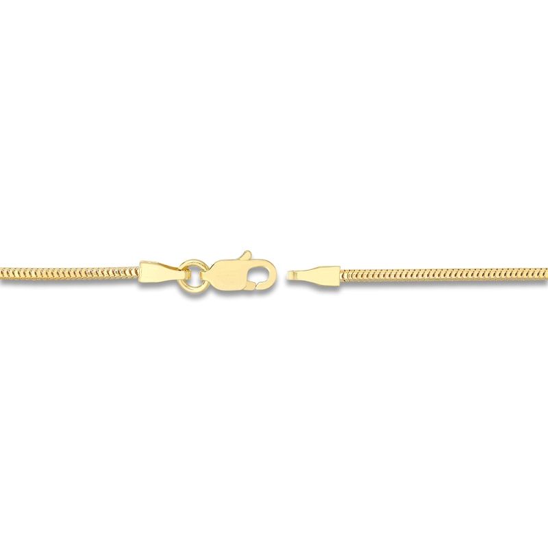 Hollow Snake Chain Necklace 14K Yellow Gold 18" 1.4mm