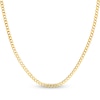 Thumbnail Image 1 of Light Solid Curb Link Necklace 14K Yellow Gold 20&quot; 3.7mm